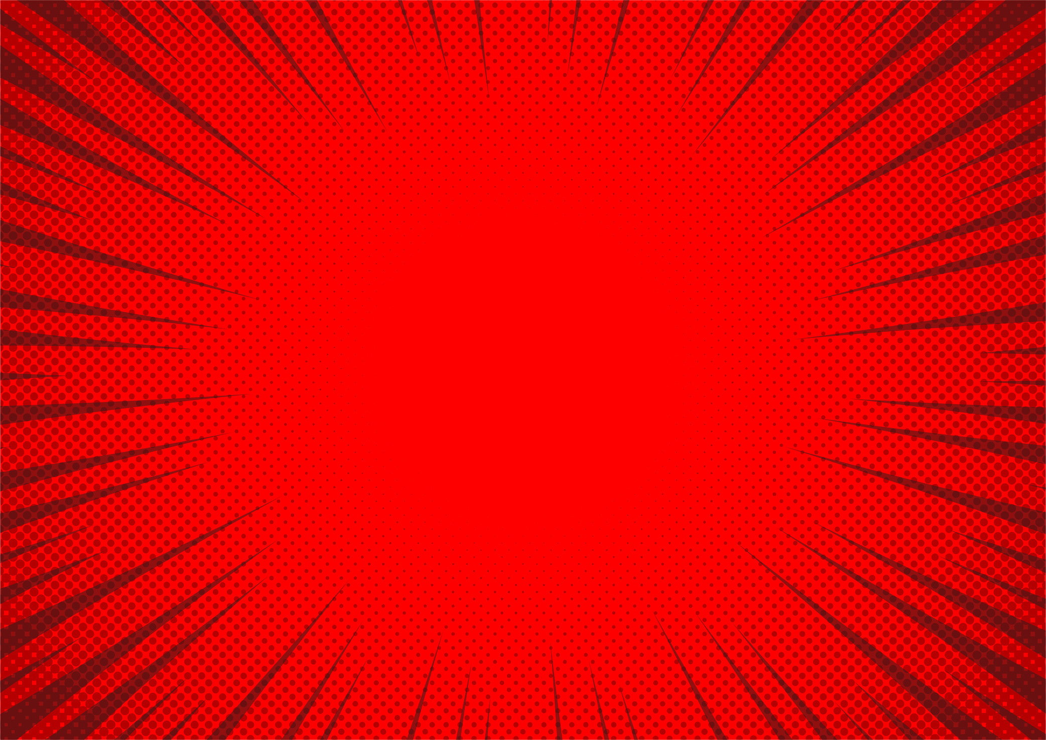 Abstract Red Comic Background Cartoon Style. Sunlight.