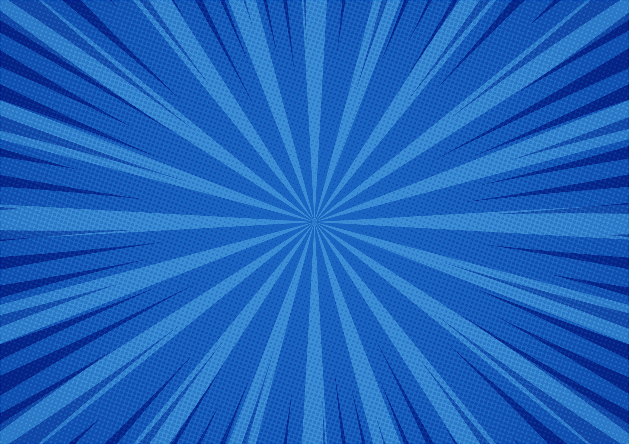 Abstract Comic Blue Background Cartoon Style. Sunlight.
